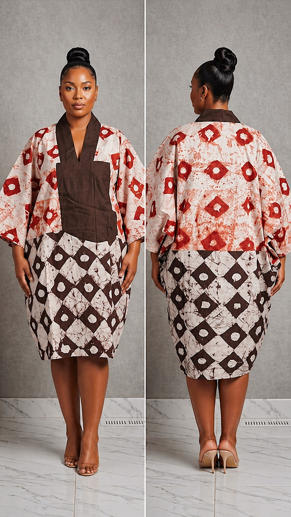 Adire Short Boubou