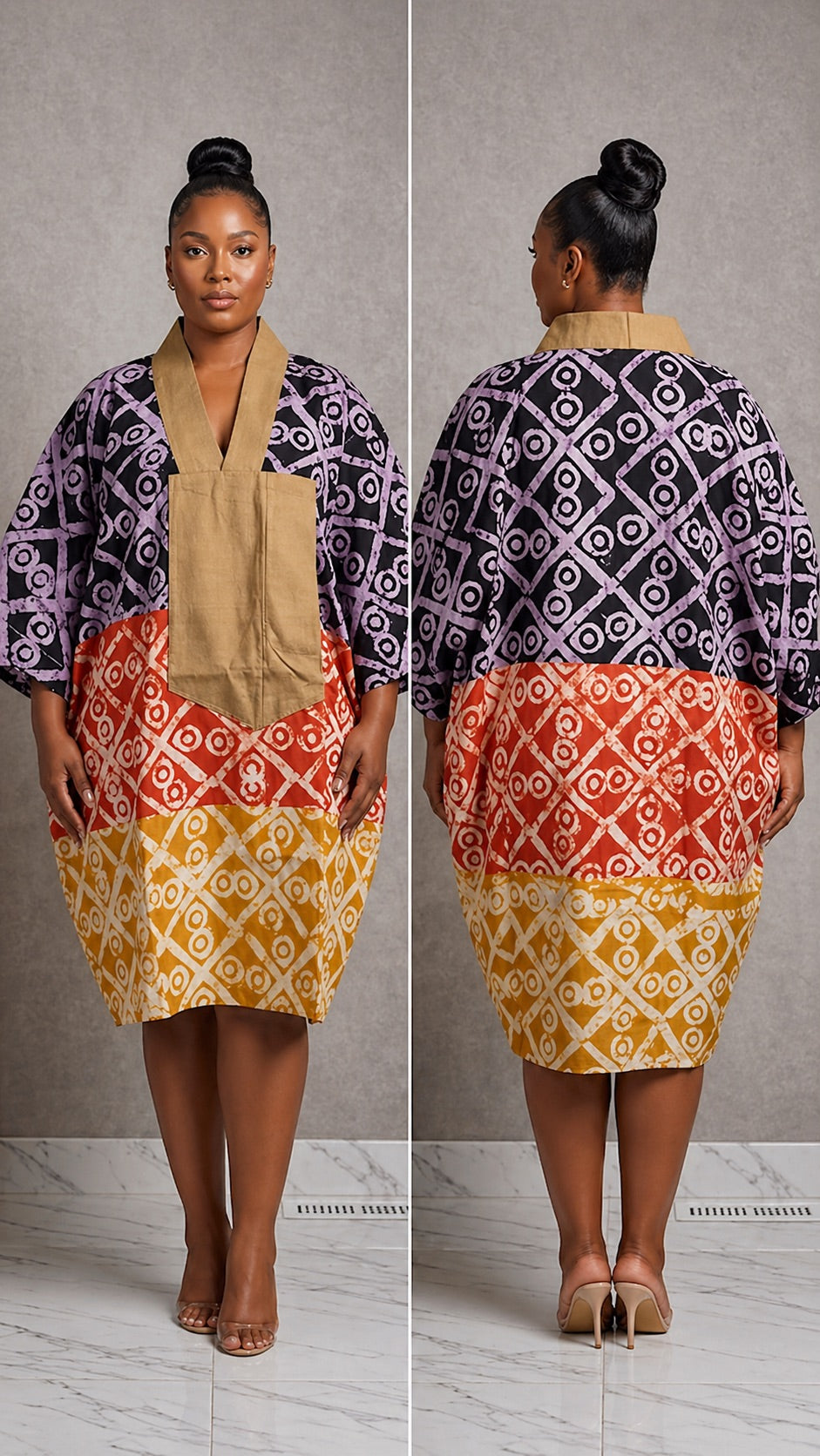Adire Short Boubou