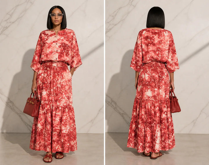 Adire skirt set