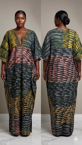 Beaded Adire Boubou