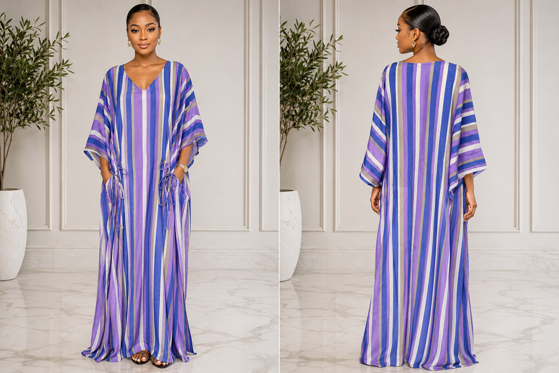 Stripe Cotton kaftan