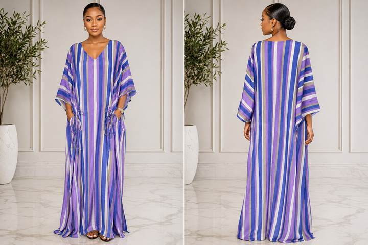 Stripe Cotton kaftan