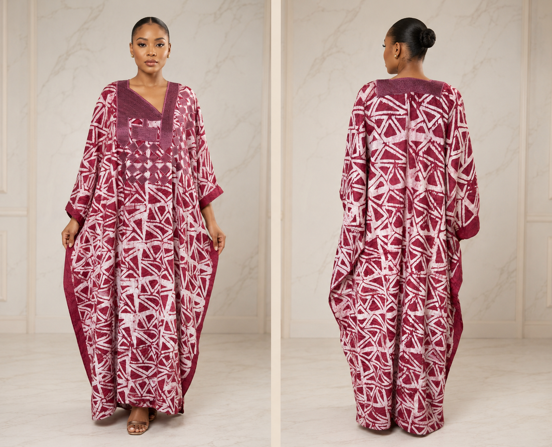 Embroidery Adire Kaftan