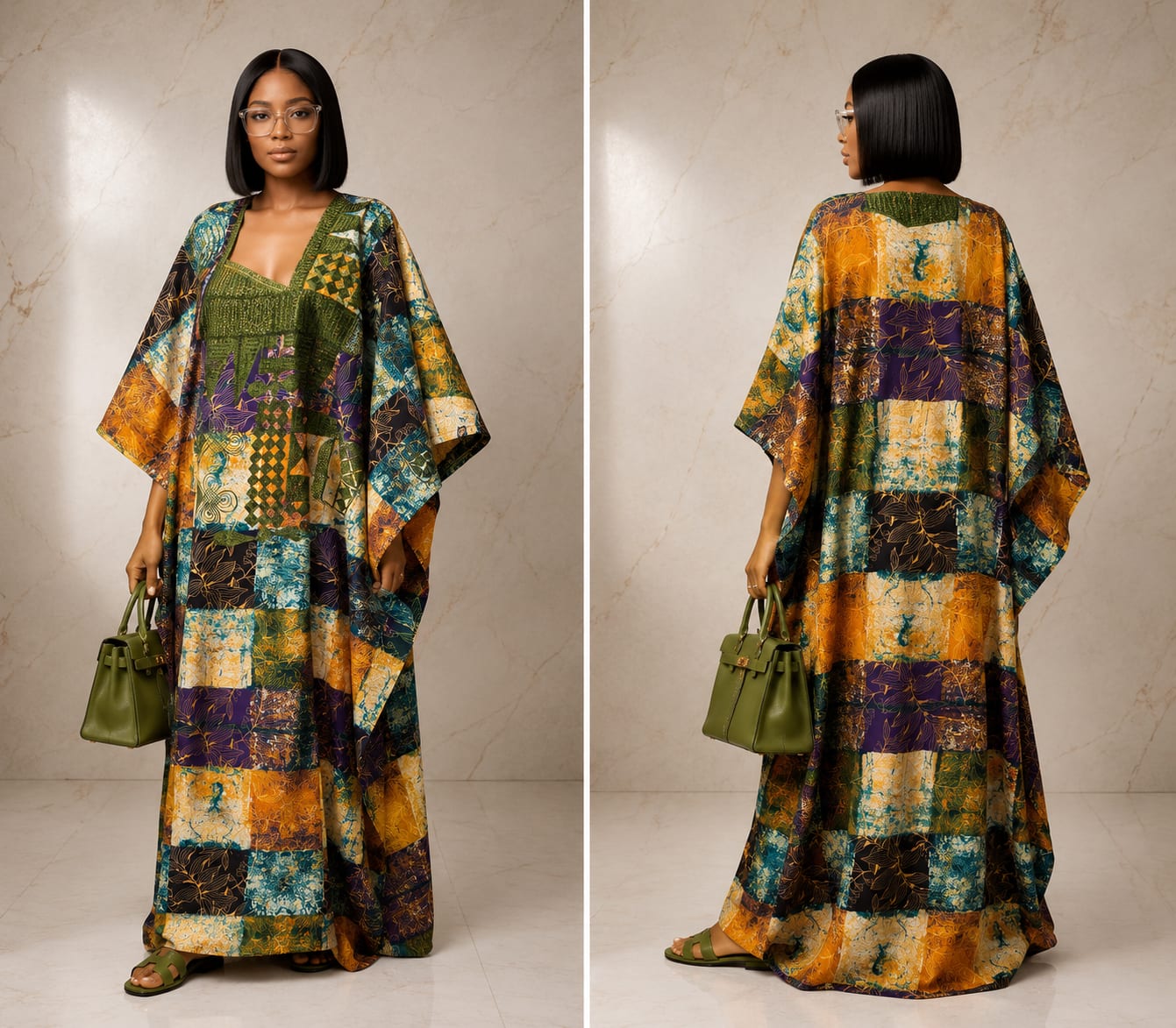 Ankara Boubou With Embroidery