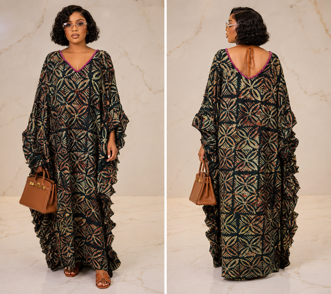 Beaded Adire Boubou