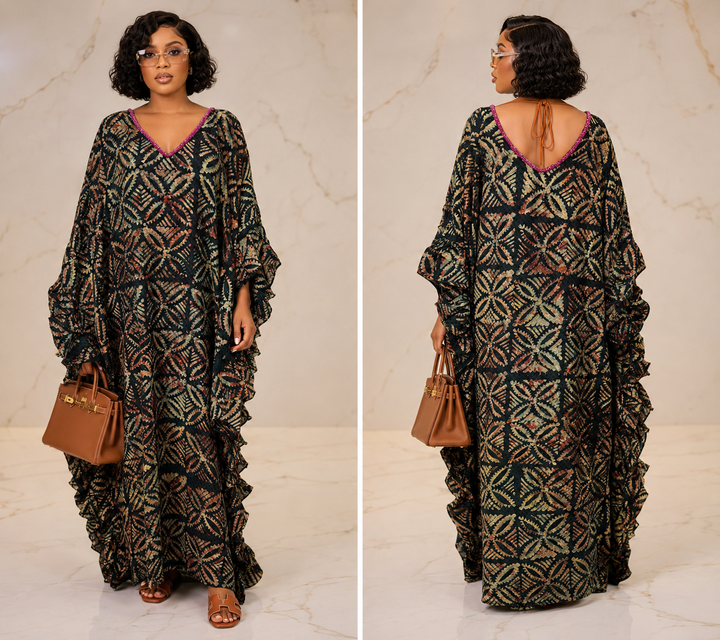Beaded Adire Boubou