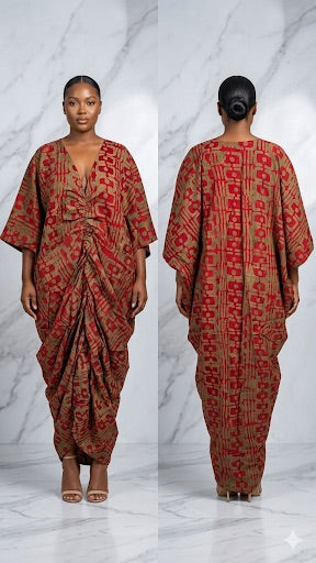Adire Crepe Boubou