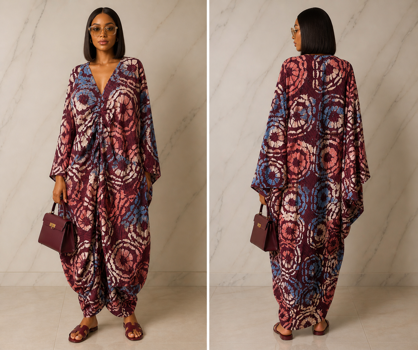 Adire Crepe Boubou