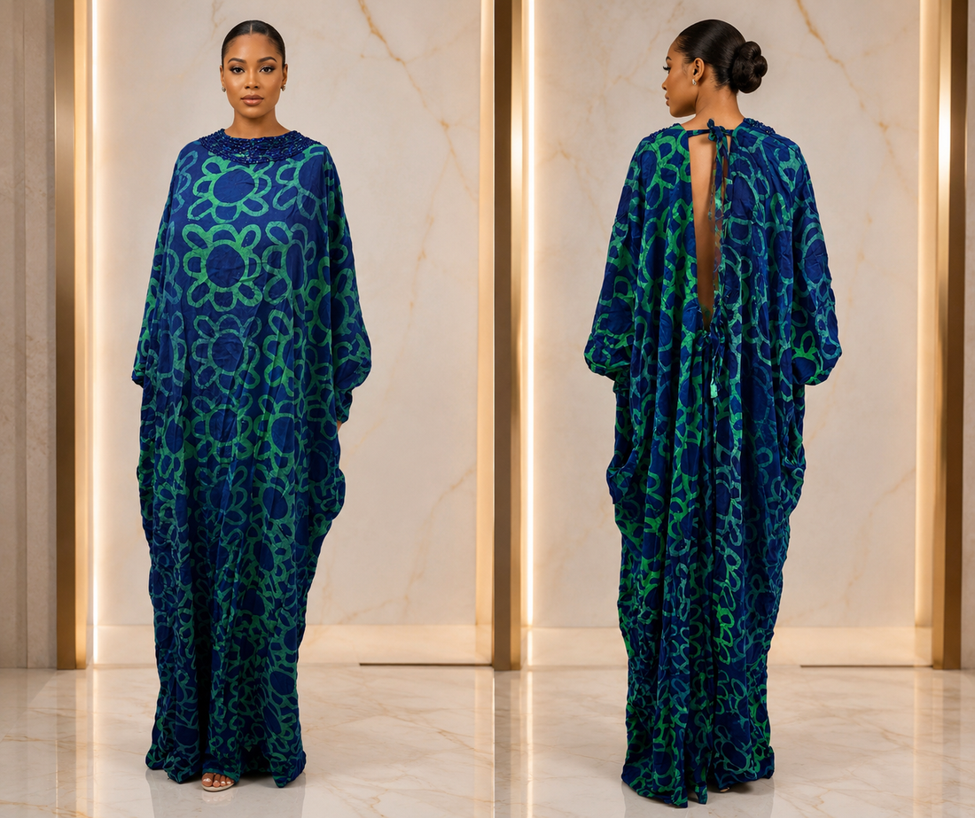 Adire Open back Boubou