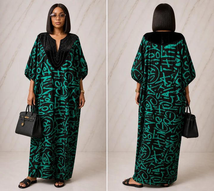 Beaded Ankara Boubou