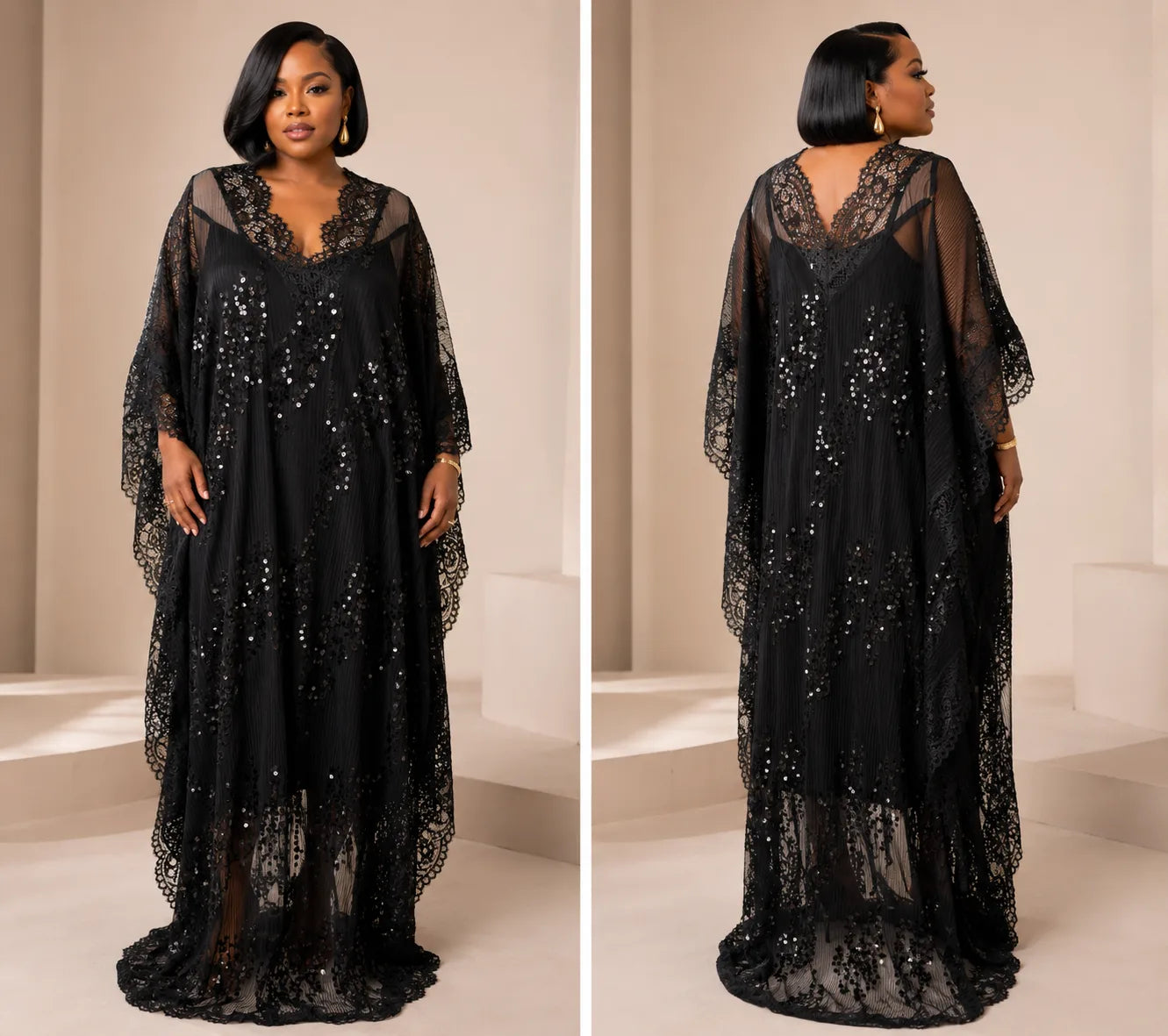 Chantily Sequin Kaftan