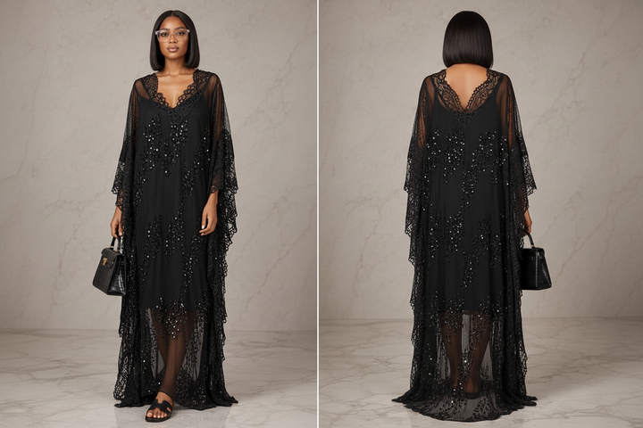 Chantily Sequin Kaftan