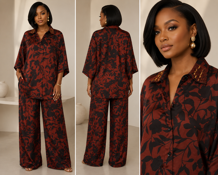 Silk Beaded Set