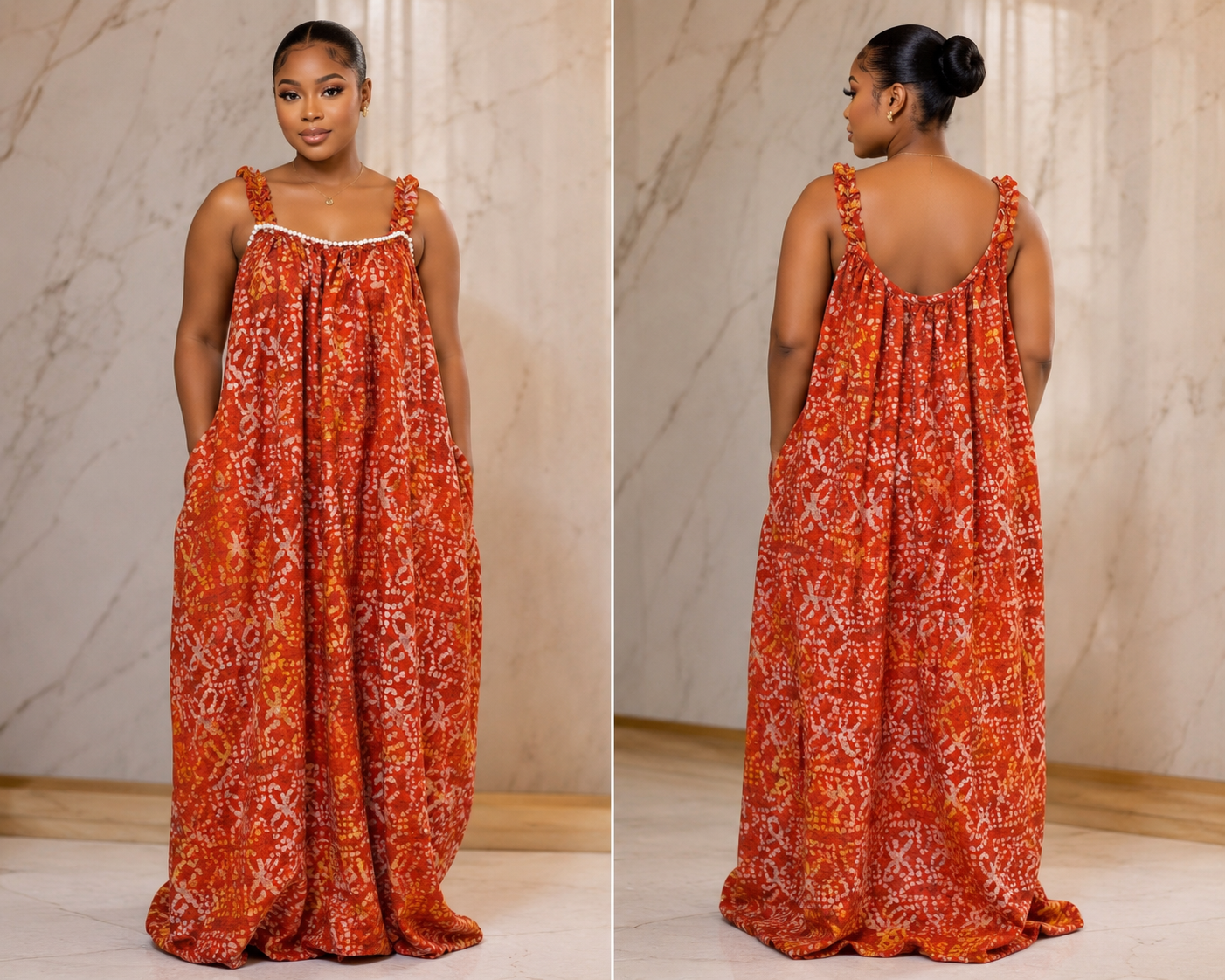 Adire Maxi dress