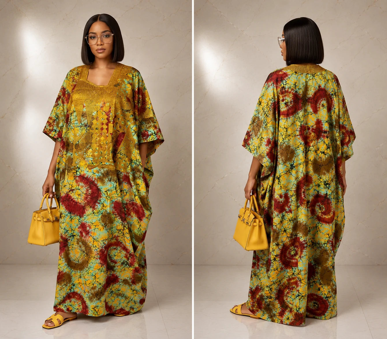 Ankara Boubou With Embroidery