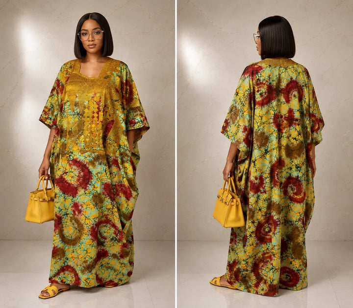 Ankara Boubou With Embroidery