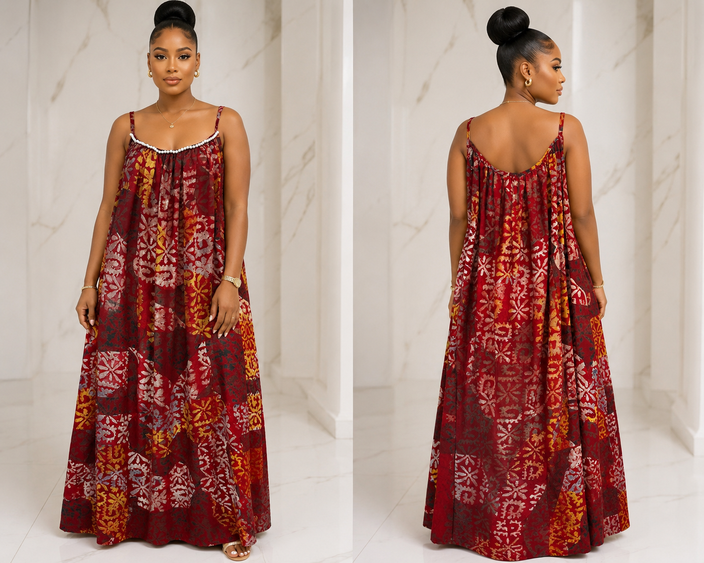Adire Maxi dress
