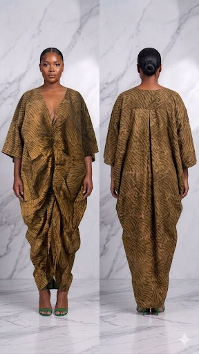 Adire Crepe Boubou