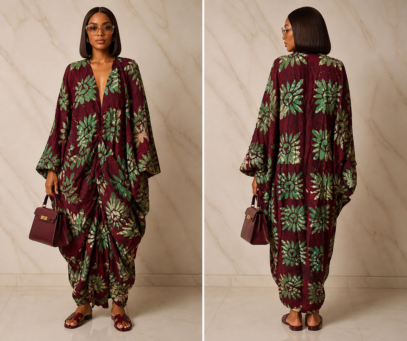 Adire Crepe Boubou