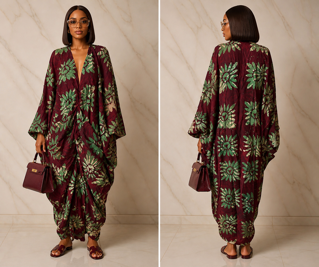Adire Crepe Boubou