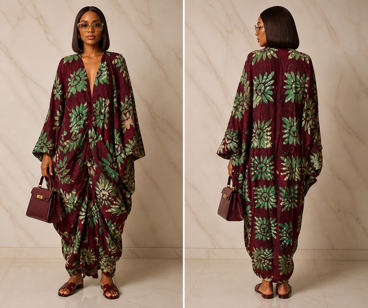 Adire Crepe Boubou