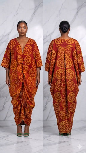 Adire Crepe Boubou