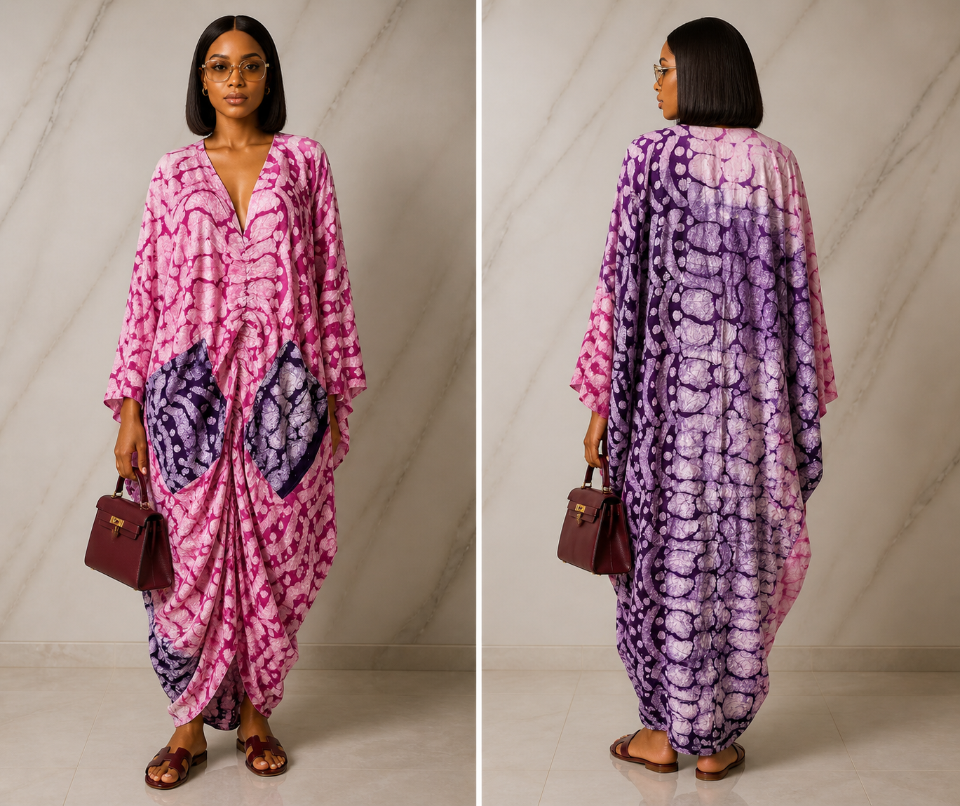 Adire Crepe Boubou