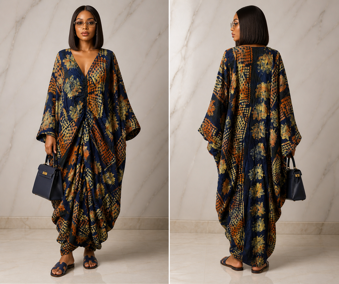 Adire Crepe Boubou
