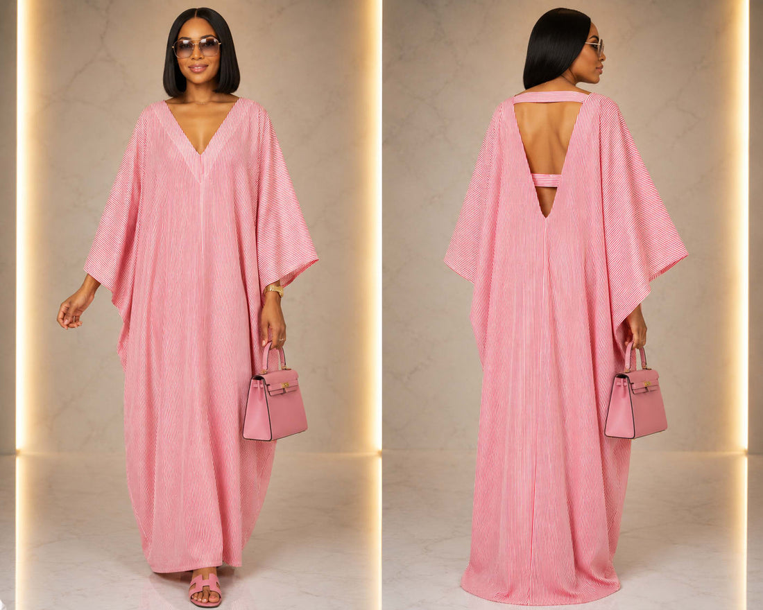 Stripe Kaftan (Red stripes)