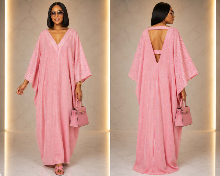 Stripe Kaftan (Red stripes)