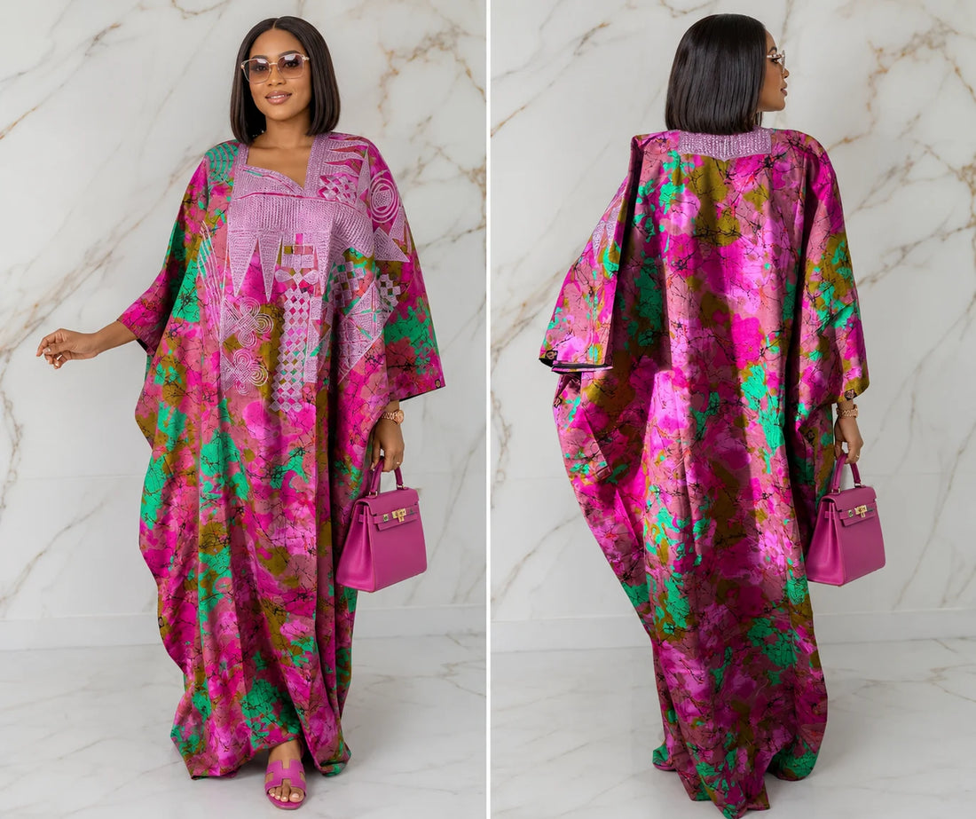 Ankara Boubou With Embroidery