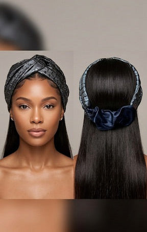 Metallic blue headband