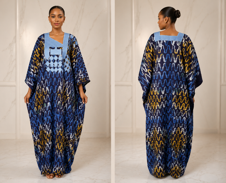 Embroidery Adire Kaftan