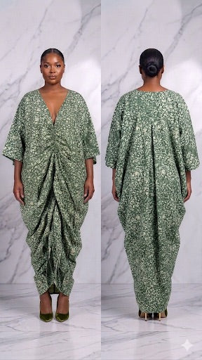 Adire Crepe Boubou