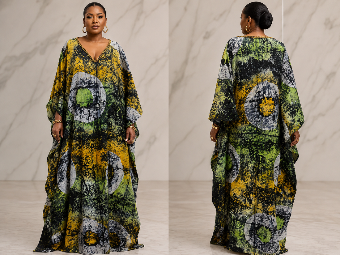 Beaded Adire Kaftan